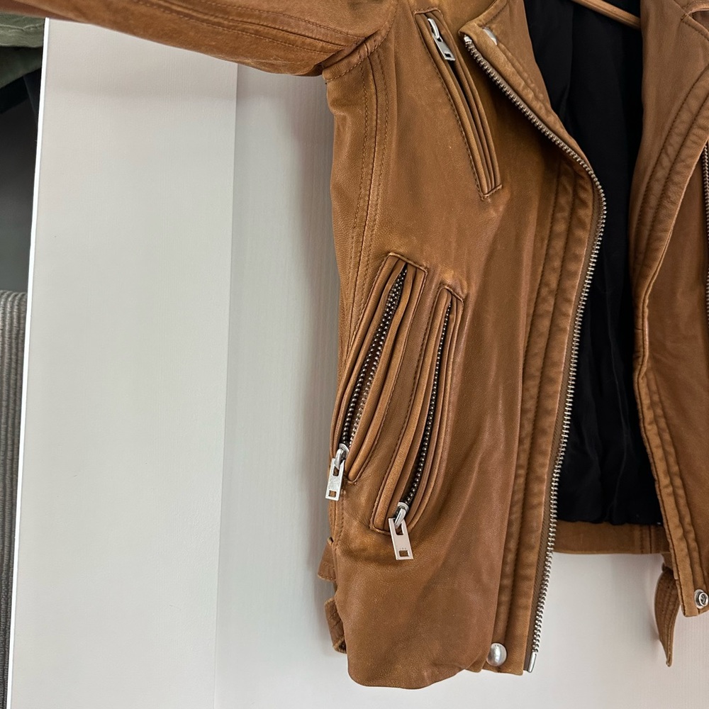 Brown Leather Iro Han Jacket size 34 Xs - Picture 3 of 7